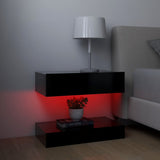 NNEVL Bedside Cabinets 2 pcs Black 60x35 cm Chipboard