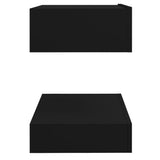 NNEVL Bedside Cabinets 2 pcs Black 60x35 cm Chipboard