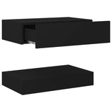 NNEVL Bedside Cabinets 2 pcs Black 60x35 cm Chipboard