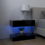 NNEVL Bedside Cabinets 2 pcs Black 60x35 cm Chipboard