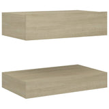 NNEVL Bedside Cabinet Sonoma Oak 60x35 cm Chipboard
