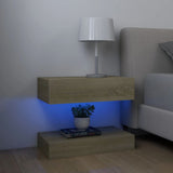 NNEVL Bedside Cabinet Sonoma Oak 60x35 cm Chipboard