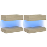 NNEVL Bedside Cabinets 2 pcs Sonoma Oak 60x35 cm Chipboard