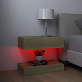 NNEVL Bedside Cabinets 2 pcs Sonoma Oak 60x35 cm Chipboard