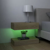 NNEVL Bedside Cabinets 2 pcs Sonoma Oak 60x35 cm Chipboard