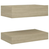 NNEVL Bedside Cabinets 2 pcs Sonoma Oak 60x35 cm Chipboard
