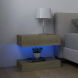 NNEVL Bedside Cabinets 2 pcs Sonoma Oak 60x35 cm Chipboard