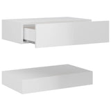 NNEVL Bedside Cabinet High Gloss White 60x35 cm Chipboard