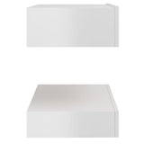 NNEVL Bedside Cabinets 2 pcs High Gloss White 60x35 cm Chipboard