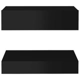 NNEVL Bedside Cabinet High Gloss Black 60x35 cm Chipboard
