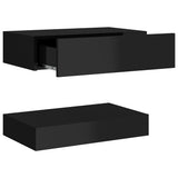 NNEVL Bedside Cabinet High Gloss Black 60x35 cm Chipboard
