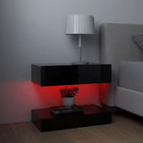 NNEVL Bedside Cabinets 2 pcs High Gloss Black 60x35 cm Chipboard