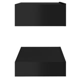 NNEVL Bedside Cabinets 2 pcs High Gloss Black 60x35 cm Chipboard
