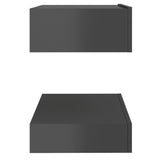 NNEVL Bedside Cabinet High Gloss Grey 60x35 cm Chipboard