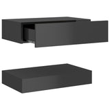 NNEVL Bedside Cabinets 2 pcs High Gloss Grey 60x35 cm Chipboard