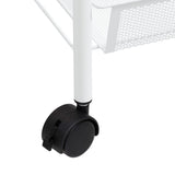 NNEVL 4-Tier Kitchen Trolley White 46x26x85 cm Iron