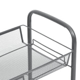 NNEVL 4-Tier Kitchen Trolley Grey 46x26x85 cm Iron