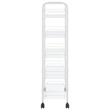 NNEVL 5-Tier Kitchen Trolley White 46x26x105 cm Iron