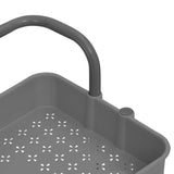 NNEVL 3-Tier Kitchen Trolley Grey 42x35x85 cm Iron and ABS