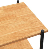NNEVL 5-Tier Shelving Unit Black and Oak 80x40x163 cm