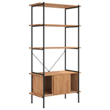 NNEVL 5-Tier Shelving Unit with Cabinet 80x40x163 cm Steel and Engineered Wood