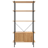 NNEVL 5-Tier Shelving Unit with Cabinet 80x40x163 cm Steel and Engineered Wood