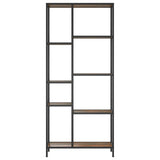 NNEVL Book Shelf 80x30x180 cm Steel and Engineered Wood