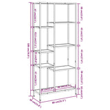 NNEVL Book Shelf 80x30x180 cm Steel and Engineered Wood