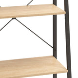 NNEVL 5-Tier Standing Shelf Light Brown and Black 56x35x174 cm