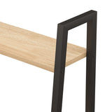 NNEVL 5-Tier Standing Shelf Light Brown and Black 56x35x174 cm
