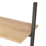 NNEVL 5-Tier Leaning Shelf Light Brown and Black 64x34x185.5 cm