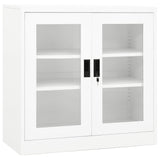 NNEVL Office Cabinet White 90x40x90 cm Steel