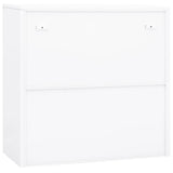 NNEVL Office Cabinet White 90x40x90 cm Steel