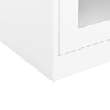 NNEVL Office Cabinet White 90x40x90 cm Steel