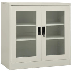 NNEVL Office Cabinet Light Grey 90x40x90 cm Steel