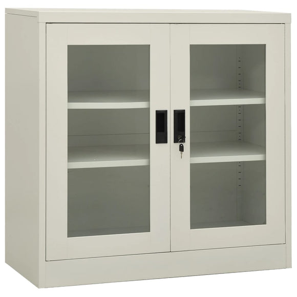 NNEVL Office Cabinet Light Grey 90x40x90 cm Steel