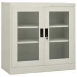 NNEVL Office Cabinet Light Grey 90x40x90 cm Steel