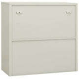 NNEVL Office Cabinet Light Grey 90x40x90 cm Steel