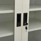 NNEVL Office Cabinet Light Grey 90x40x90 cm Steel