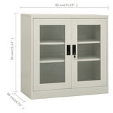 NNEVL Office Cabinet Light Grey 90x40x90 cm Steel