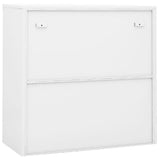 NNEVL Office Cabinet with Sliding Door White 90x40x90 cm Steel