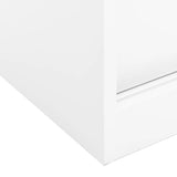 NNEVL Office Cabinet with Sliding Door White 90x40x90 cm Steel
