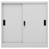 NNEVL Office Cabinet with Sliding Door Light Grey 90x40x90 cm Steel