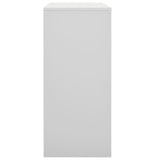 NNEVL Office Cabinet with Sliding Door Light Grey 90x40x90 cm Steel