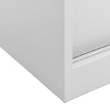 NNEVL Office Cabinet with Sliding Door Light Grey 90x40x90 cm Steel