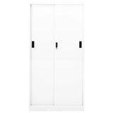 NNEVL Office Cabinet with Sliding Door White 90x40x180 cm Steel