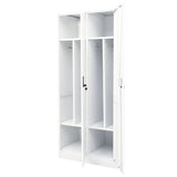 NNEVL Wardrobe White 80x50x180 cm Steel