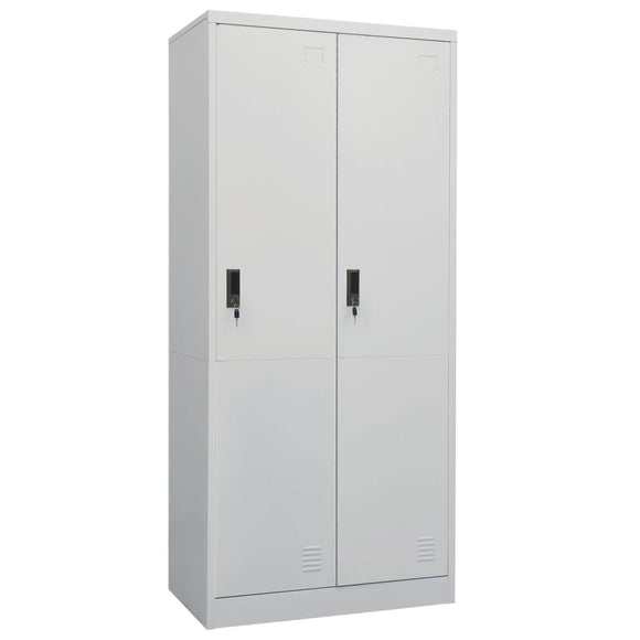 NNEVL Wardrobe Light Grey 80x50x180 cm Steel