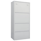 NNEVL Wardrobe Light Grey 80x50x180 cm Steel