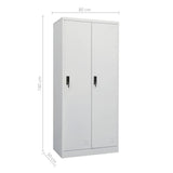 NNEVL Wardrobe Light Grey 80x50x180 cm Steel
